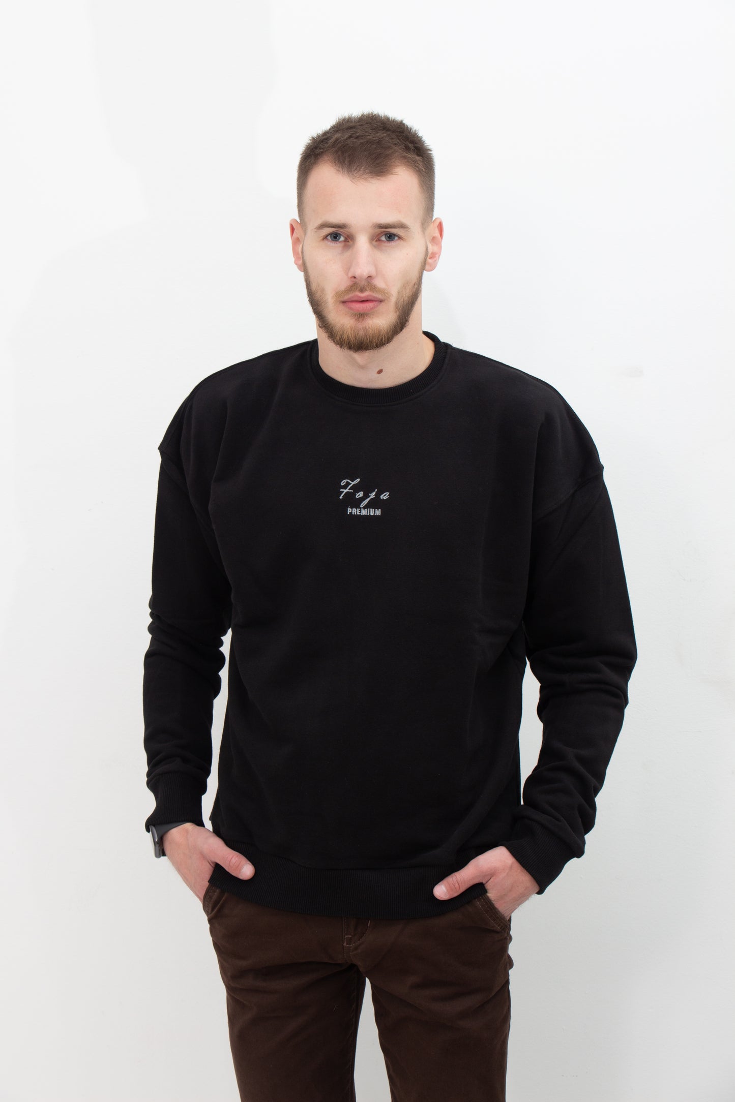 FOJA PREMIUM SWEATER -BLACK-